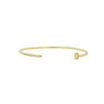 Quiet Icon-Nail CZ Cuff-Bracelets-14k Gold Vermeil, Cubic Zirconia-Blue Ruby Jewellery-Vancouver Canada