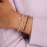 Quiet Icon-Enamel Flower Chain Bracelet-Bracelets-Blue Ruby Jewellery-Vancouver Canada