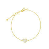 Heart Pavé Chain Bracelet
