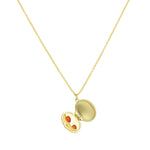 Quiet Icon-Two Heart Oval Locket-Necklaces-Blue Ruby Jewellery-Vancouver Canada