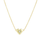 Heart Starburst CZ Necklace