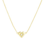 Quiet Icon-Heart Starburst CZ Necklace-Necklaces-14k Gold Vermeil, Cubic Zirconia-Blue Ruby Jewellery-Vancouver Canada