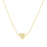Quiet Icon-Heart Starburst CZ Necklace-Necklaces-14k Gold Vermeil, Cubic Zirconia-Blue Ruby Jewellery-Vancouver Canada