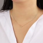 Quiet Icon-Heart Starburst CZ Necklace-Necklaces-Blue Ruby Jewellery-Vancouver Canada