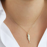 Quiet Icon-Fish CZ Necklace-Necklaces-Blue Ruby Jewellery-Vancouver Canada