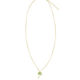Quiet Icon-Palm Tree Pavé Necklace-Necklaces-Blue Ruby Jewellery-Vancouver Canada