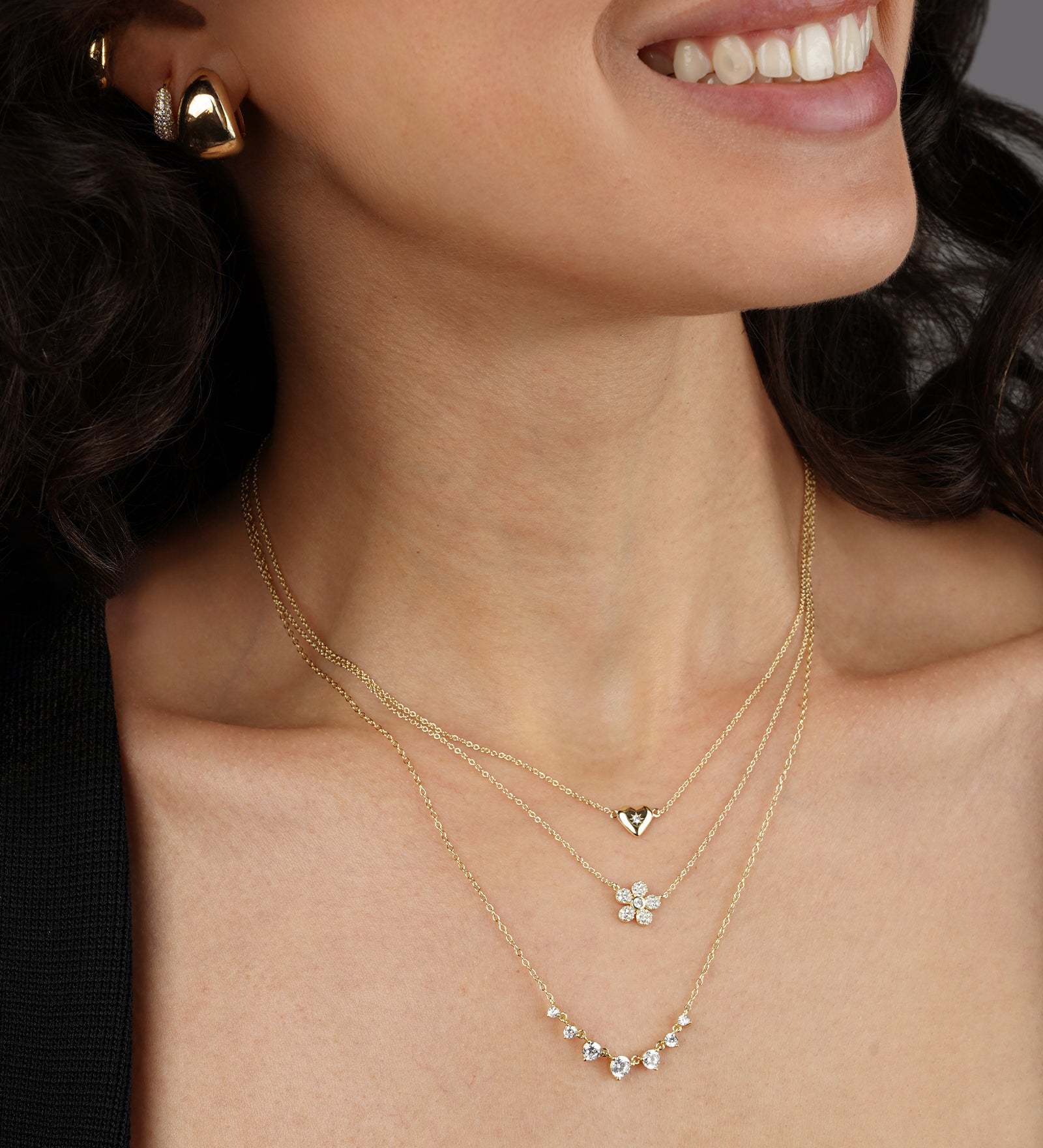 Quiet Icon-Seven CZ Necklace-Necklaces-Blue Ruby Jewellery-Vancouver Canada