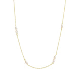 Multi Baroque Pearl Station Necklace