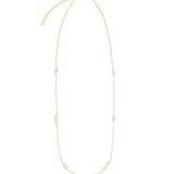 Multi Baroque Pearl Station Necklace