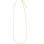 Quiet Icon-Oval Pearl Station Necklace-Necklaces-Blue Ruby Jewellery-Vancouver Canada