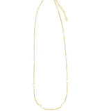 Quiet Icon-Oval Pearl Station Necklace-Necklaces-Blue Ruby Jewellery-Vancouver Canada