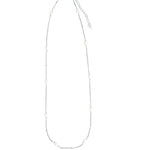 Quiet Icon-Oval Pearl Station Necklace-Necklaces-Blue Ruby Jewellery-Vancouver Canada