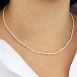 Quiet Icon-Pearl Rondelle Necklace-Necklaces-Blue Ruby Jewellery-Vancouver Canada