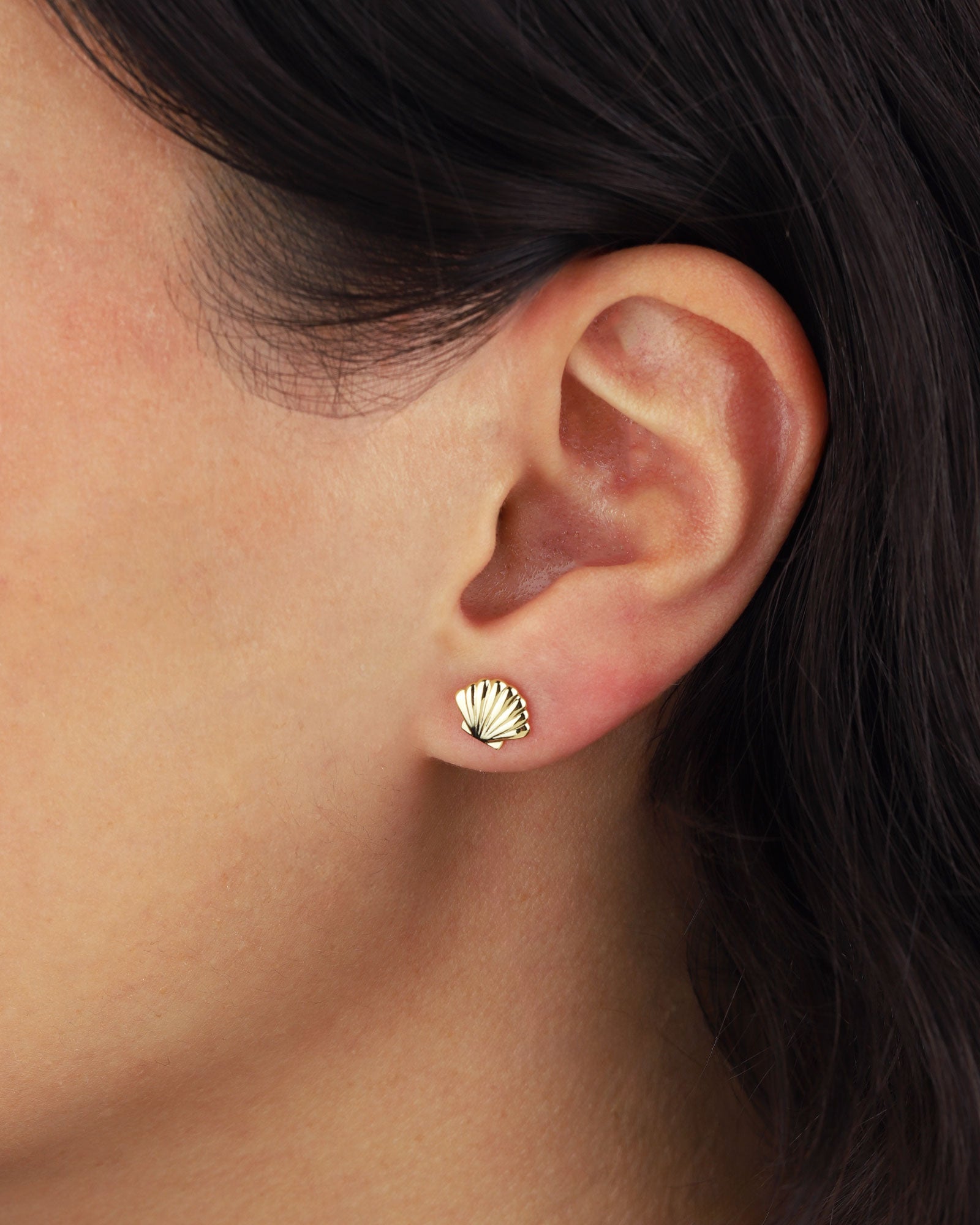 Quiet Icon-Shell Studs-Earrings-Blue Ruby Jewellery-Vancouver Canada