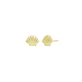Quiet Icon-Shell Studs-Earrings-14k Gold Vermeil-Blue Ruby Jewellery-Vancouver Canada