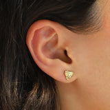 Quiet Icon-Triangle Knot Stud-Earrings-Blue Ruby Jewellery-Vancouver Canada