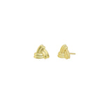 Quiet Icon-Triangle Knot Stud-Earrings-14k Gold Vermeil-Blue Ruby Jewellery-Vancouver Canada