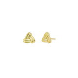 Quiet Icon-Triangle Knot Stud-Earrings-Blue Ruby Jewellery-Vancouver Canada