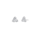 Quiet Icon-Triangle Knot Stud-Earrings-Blue Ruby Jewellery-Vancouver Canada