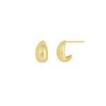 Quiet Icon-Dome "J" Stud-Earrings-14k Gold Vermeil-Blue Ruby Jewellery-Vancouver Canada