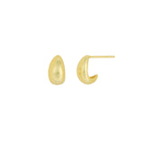 Quiet Icon-Dome "J" Stud-Earrings-14k Gold Vermeil-Blue Ruby Jewellery-Vancouver Canada