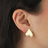 Quiet Icon-Bold Puffy Heart Stud-Earrings-Blue Ruby Jewellery-Vancouver Canada