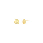 Quiet Icon-Sandollar Stud-Earrings-14k Gold Vermeil-Blue Ruby Jewellery-Vancouver Canada