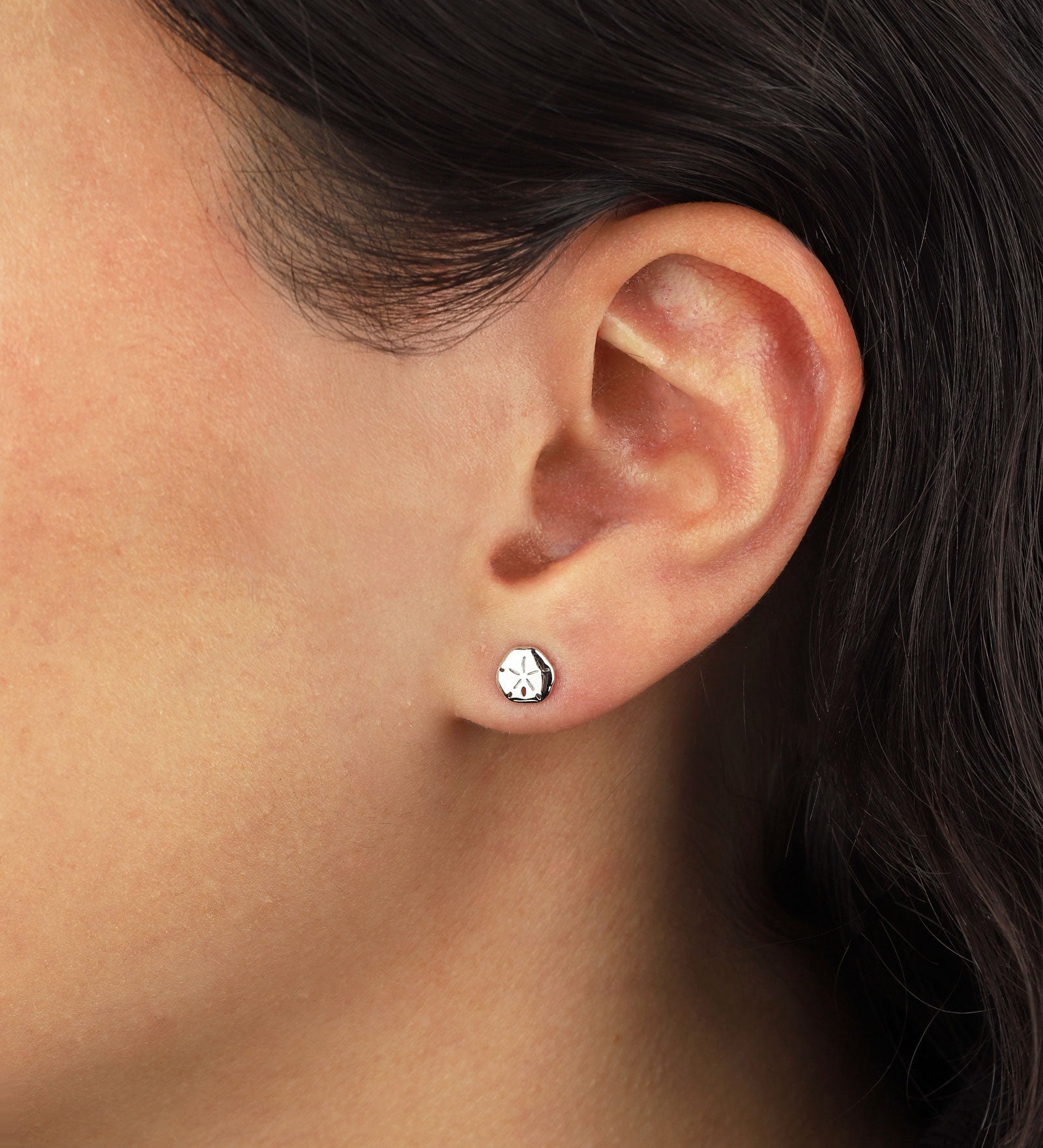 Quiet Icon-Sand Dollar Studs-Earrings-Blue Ruby Jewellery-Vancouver Canada