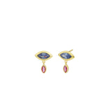 Quiet Icon-Evil Eye Marquise Drop Studs-Necklaces-Blue Ruby Jewellery-Vancouver Canada