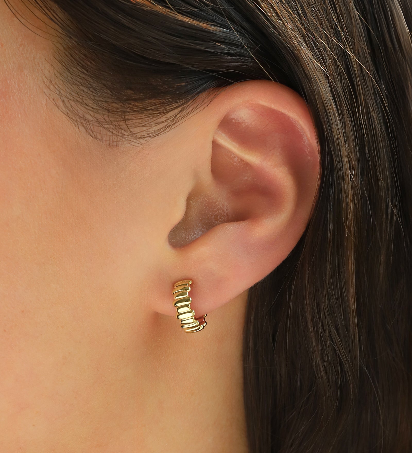 Quiet Icon-Mixed East-West Tube Hoop-Earrings-Blue Ruby Jewellery-Vancouver Canada