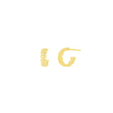 Quiet Icon-Mixed East-West Tube Hoop-Earrings-14k Gold Vermeil-Blue Ruby Jewellery-Vancouver Canada
