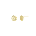 Quiet Icon-Twisted Knot Stud-Earrings-14k Gold Vermeil-Blue Ruby Jewellery-Vancouver Canada