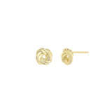 Quiet Icon-Twisted Knot Stud-Earrings-14k Gold Vermeil-Blue Ruby Jewellery-Vancouver Canada