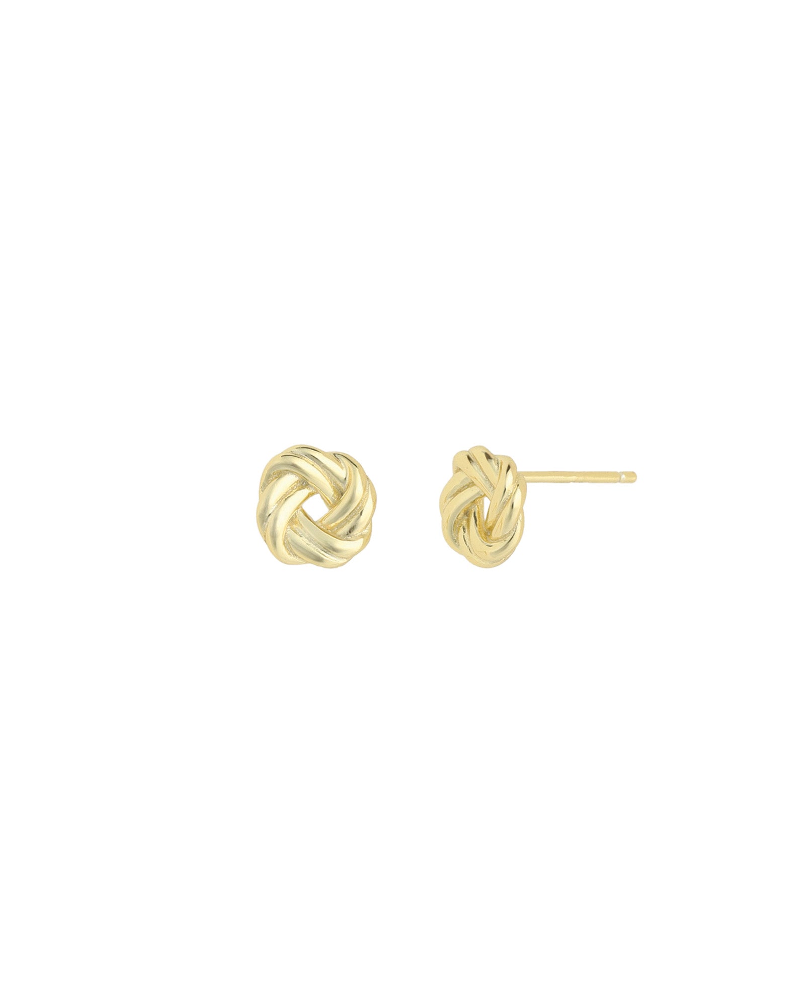 Quiet Icon-Twisted Knot Stud-Earrings-14k Gold Vermeil-Blue Ruby Jewellery-Vancouver Canada