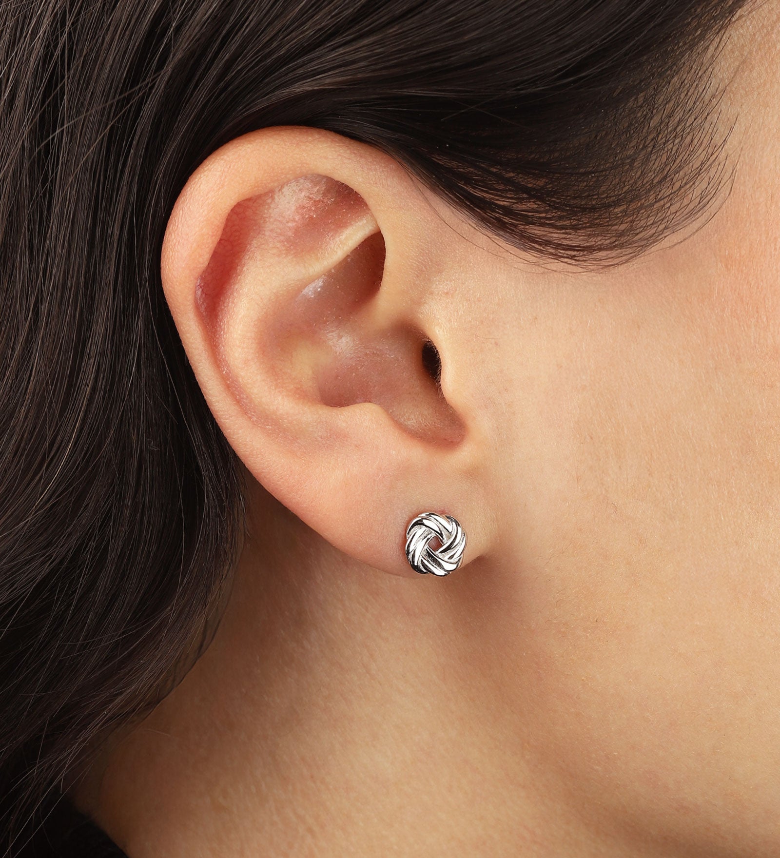 Quiet Icon-Twisted Knot Studs-Earrings-Blue Ruby Jewellery-Vancouver Canada