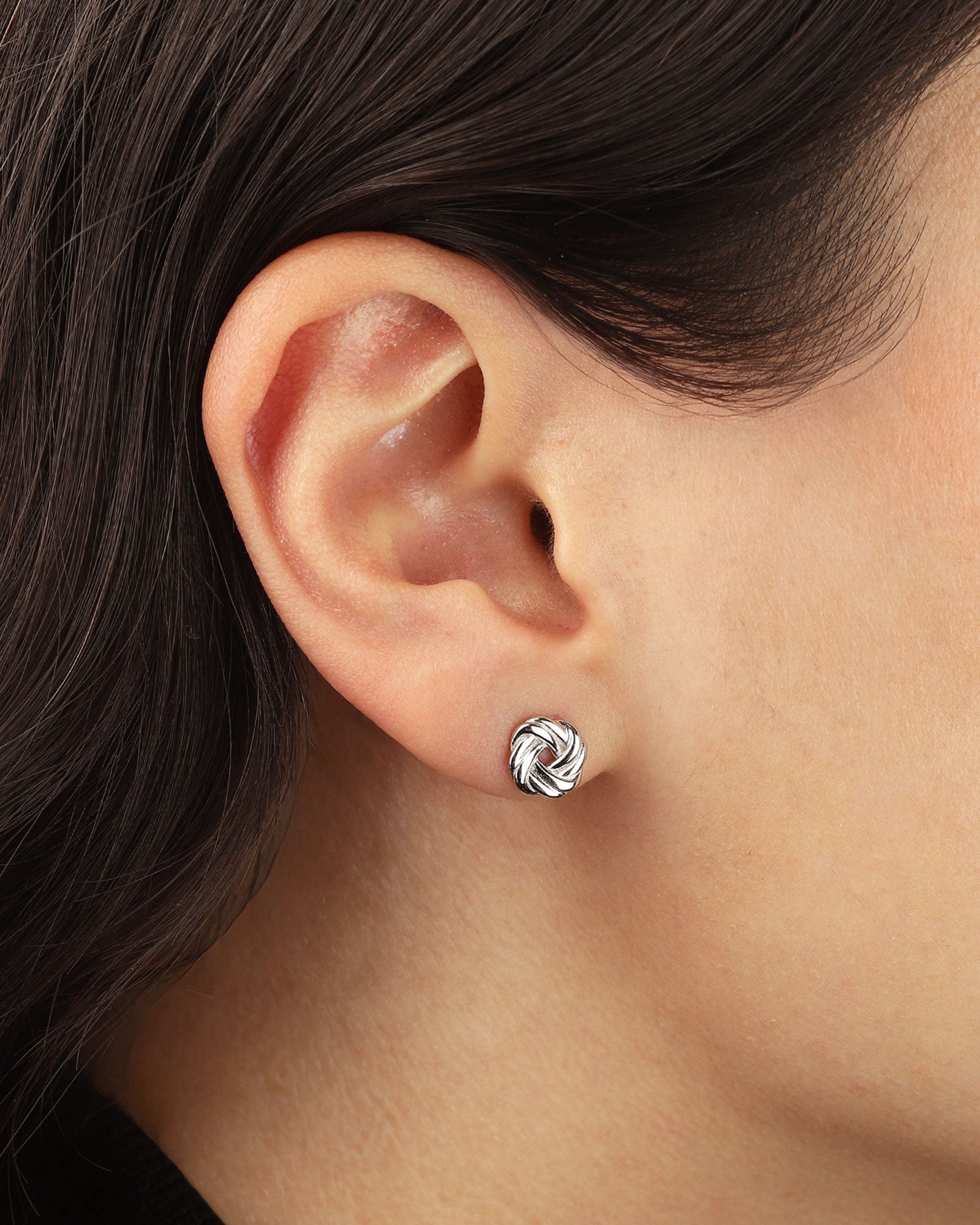 Quiet Icon-Twisted Knot Studs-Earrings-Blue Ruby Jewellery-Vancouver Canada