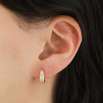 Quiet Icon-CZ Tapered Huggies-Earrings-Blue Ruby Jewellery-Vancouver Canada