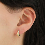 Quiet Icon-CZ Tapered Huggies-Earrings-Blue Ruby Jewellery-Vancouver Canada