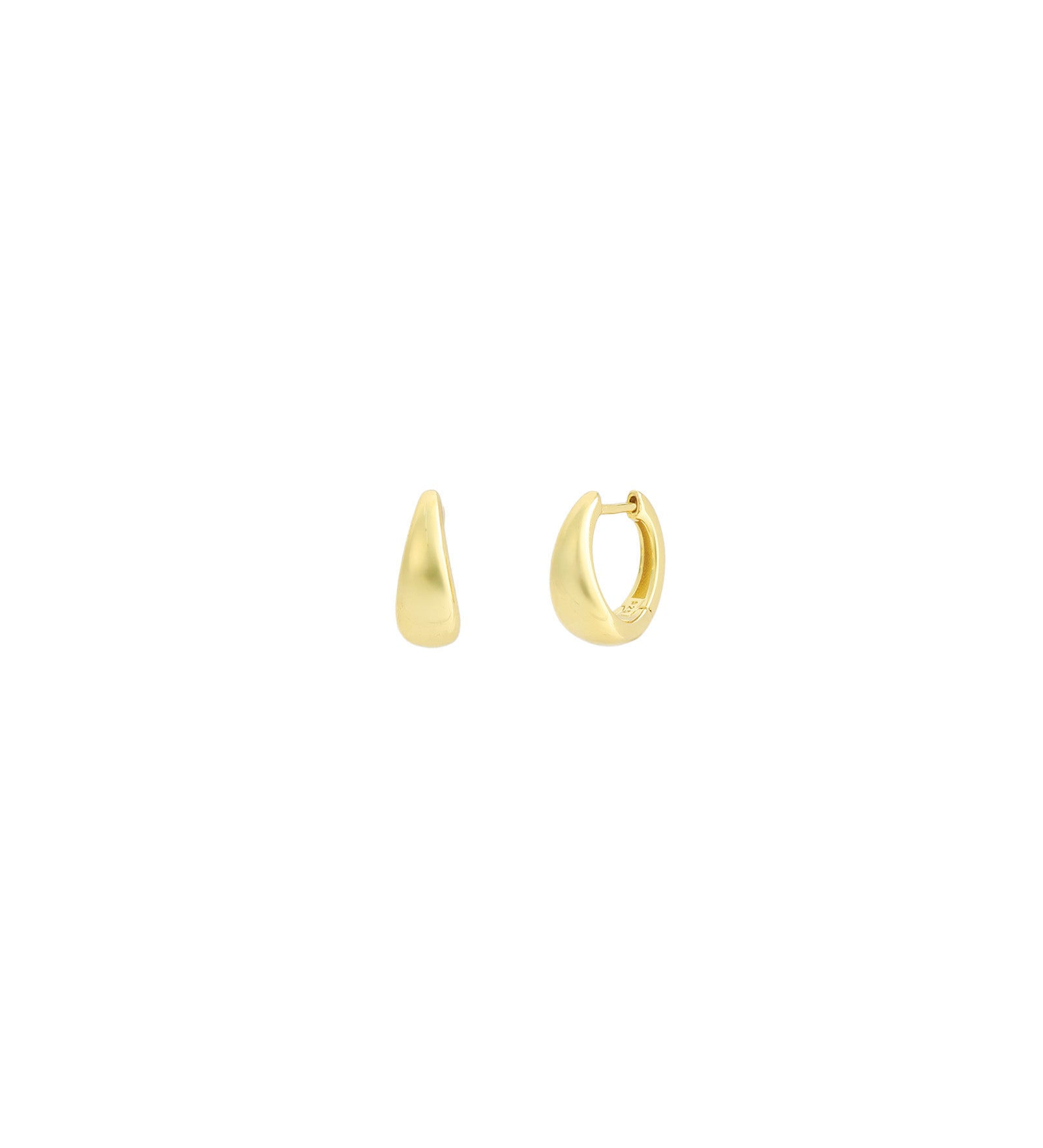 Classic Tapered Huggie 14k Gold Vermeil