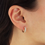 Pavé Three Row Huggie