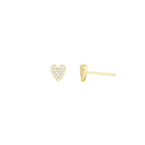 Quiet Icon-Heart Pavé Stud-Earrings-Blue Ruby Jewellery-Vancouver Canada
