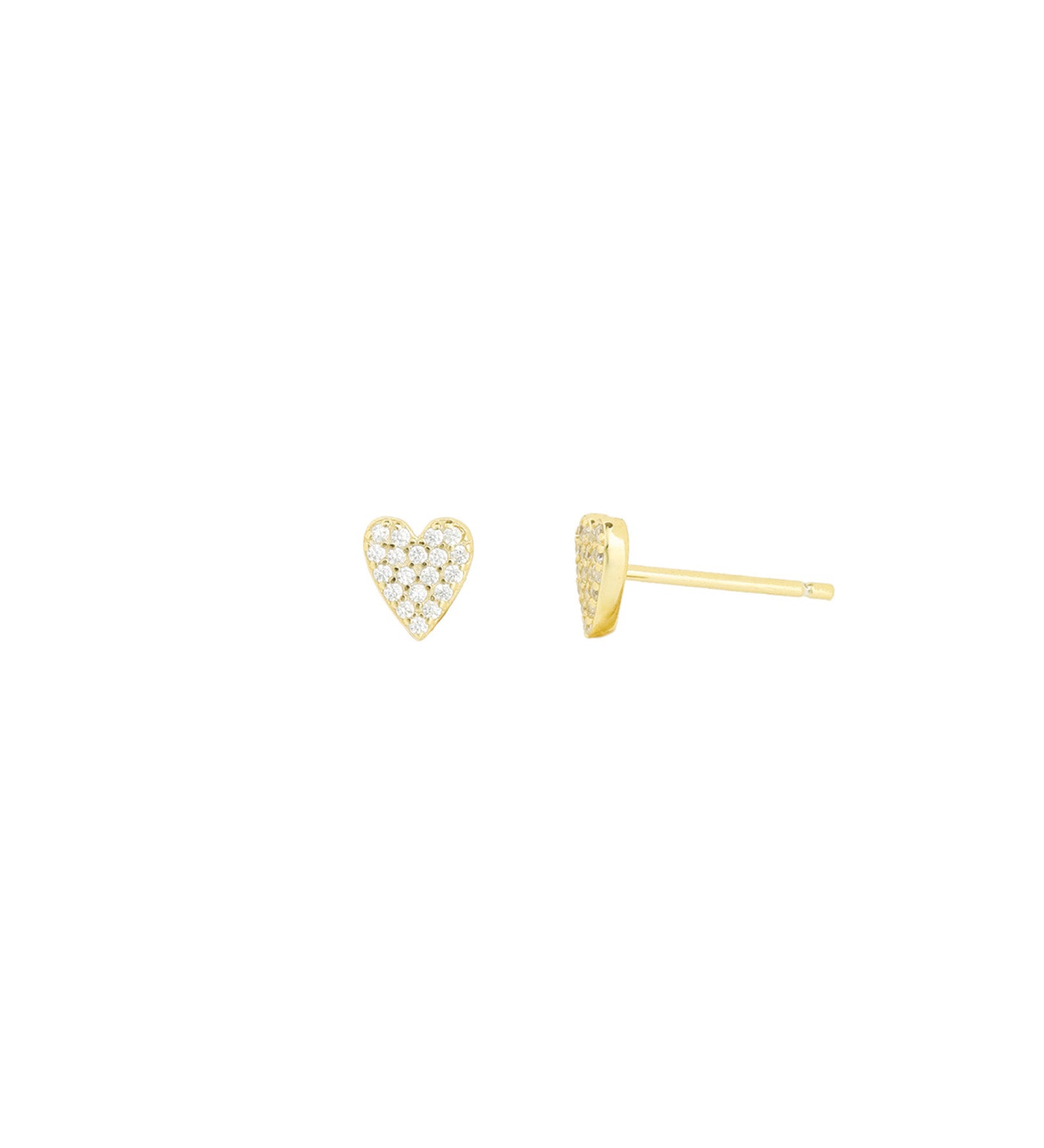 Quiet Icon-Heart Pavé Stud-Earrings-Blue Ruby Jewellery-Vancouver Canada