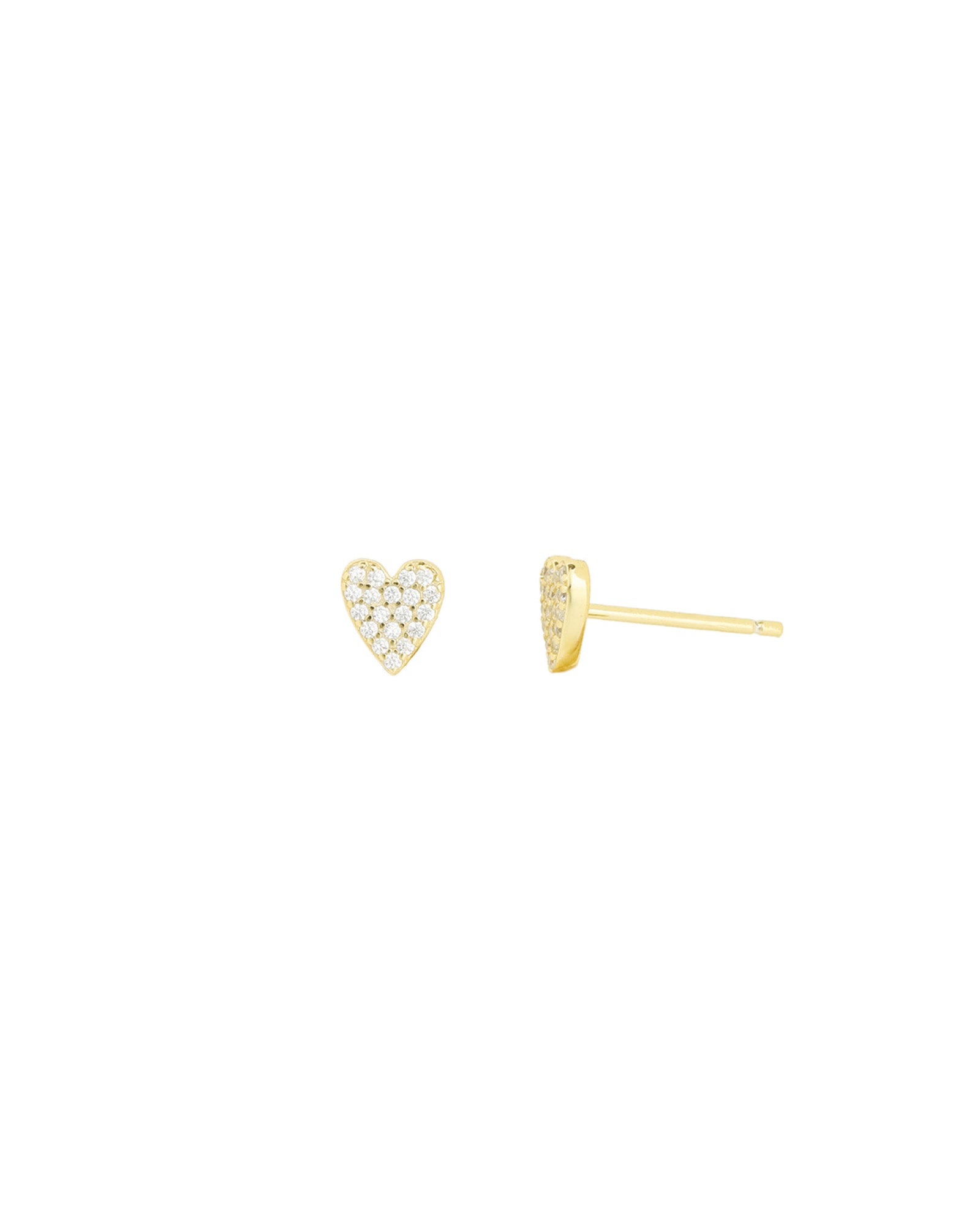 Quiet Icon-Heart Pavé Stud-Earrings-Blue Ruby Jewellery-Vancouver Canada