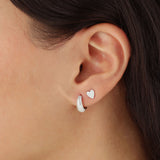 Quiet Icon-Heart Pavé Studs-Earrings-Blue Ruby Jewellery-Vancouver Canada