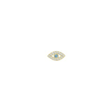 Quiet Icon-Pavé Evil Eye Stone Stud-Earrings-14k Gold Vermeil, Cubic Zirconia, Blue Sapphire-Blue Ruby Jewellery-Vancouver Canada
