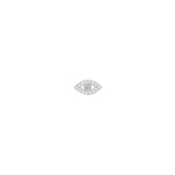 Quiet Icon-Pavé Evil Eye Stone Stud-Earrings-Rhodium Plated Sterling Silver, Cubic Zirconia, Blue Sapphire-Blue Ruby Jewellery-Vancouver Canada