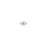 Quiet Icon-Pavé Evil Eye Stone Single Stud-Earrings-Blue Ruby Jewellery-Vancouver Canada
