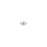 Quiet Icon-Pavé Evil Eye Stone Single Stud-Earrings-Blue Ruby Jewellery-Vancouver Canada