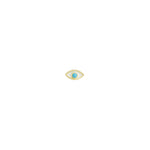 Quiet Icon-Enamel Evil Eye Stone Stud-Earrings-14k Gold Vermeil, Turquoise, White Enamel-Blue Ruby Jewellery-Vancouver Canada
