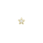 Quiet Icon-Daisy Stone Stud-Earrings-14k Gold Vermeil, Opal-Blue Ruby Jewellery-Vancouver Canada